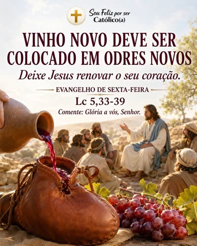 Vinho novo deve ser colocado em odres novos