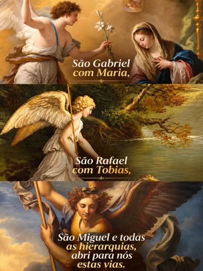 São Gabriel, São Rafael e São Miguel, abri para nós estas vias